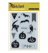 October Afternoon Witch Hazel Halloween stamp set